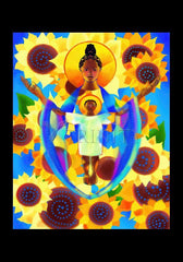 Holy Card - Madonna and Child of Good Health with Sunflowers by M. McGrath