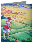 Custom Text Note Card - Golfer: The One Who Can by M. McGrath