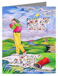 Custom Text Note Card - Golfer: Do Not Lose Your Inner Peace by M. McGrath