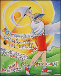 Wood Plaque - Golfer: Do Everything Calmly by M. McGrath