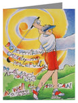 Custom Text Note Card - Golfer: Do Everything Calmly by M. McGrath