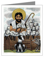 Custom Text Note Card - Good Shepherd by M. McGrath