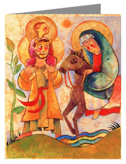 Custom Text Note Card - Holy Family: Giotto by M. McGrath