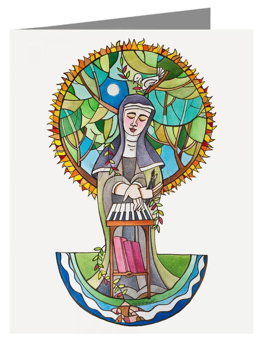 St. Hildegard of Bingen - Note Card Custom Text