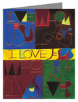Note Card - I Love Jesus by M. McGrath