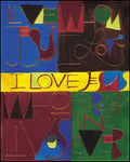 Wood Plaque - I Love Jesus by M. McGrath