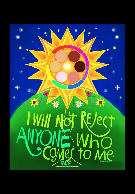 I Will Not Reject Anyone - Holy Card by Br. Mickey McGrath, OSFS - Trinity Stores