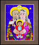 Wood Plaque Premium - Sts. Ann and Joachim, Grandparents with Jesus by M. McGrath