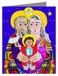 Custom Text Note Card - Sts. Ann and Joachim, Grandparents with Jesus by M. McGrath