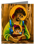 Custom Text Note Card - St. Joseph and Son by M. McGrath