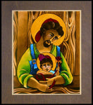 Wood Plaque Premium - St. Joseph and Son by M. McGrath