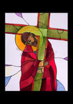 Holy Card - Stations of the Cross - 2 Jesus Accepts the Cross by M. McGrath