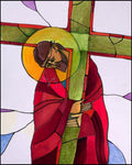 Wood Plaque - Stations of the Cross - 2 Jesus Accepts the Cross by M. McGrath