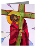 Custom Text Note Card - Stations of the Cross - 2 Jesus Accepts the Cross by M. McGrath