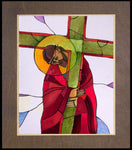 Wood Plaque Premium - Stations of the Cross - 2 Jesus Accepts the Cross by M. McGrath