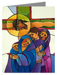 Custom Text Note Card - Stations of the Cross - 12 Jesus Dies on the Cross by M. McGrath
