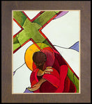 Wood Plaque Premium - Stations of the Cross - 9 Jesus Falls a Third Time by M. McGrath
