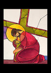 Holy Card - Stations of the Cross - 3 Jesus Falls the First Time by M. McGrath
