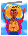 Custom Text Note Card - Jambo Jesus by M. McGrath