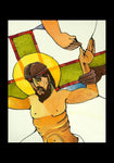 Holy Card - Stations of the Cross - 11 Jesus is Nailed to the Cross by M. McGrath