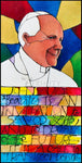Wood Plaque - St. John Paul II by M. McGrath