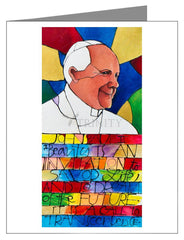 Custom Text Note Card - St. John Paul II by M. McGrath