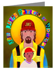 Custom Text Note Card - St. Joseph Patron of Workers by M. McGrath