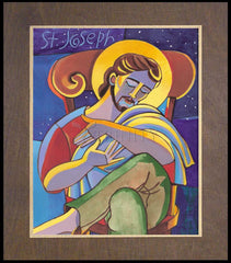 Wood Plaque Premium - St. Joseph by M. McGrath