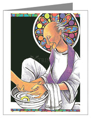 Custom Text Note Card - St. John Vianney by M. McGrath