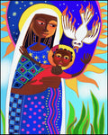 Wood Plaque - Kenya Madonna and Child by M. McGrath