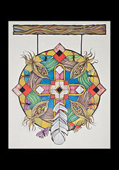 Holy Card - St. Kateri Tekakwitha's Mandala by M. McGrath