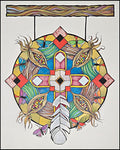 Wood Plaque - St. Kateri Tekakwitha's Mandala by M. McGrath