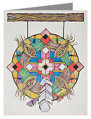 Note Card - St. Kateri Tekakwitha's Mandala by M. McGrath