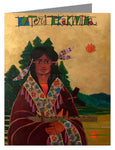 Custom Text Note Card - St. Kateri Tekakwitha by M. McGrath