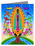 Custom Text Note Card - Our Lady of Guadalupe by M. McGrath