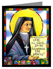 Custom Text Note Card - St. Leonie Aviat by M. McGrath