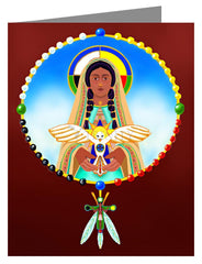 Custom Text Note Card - Lakota Rosary by M. McGrath