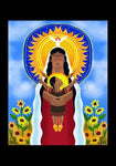 Holy Card - Lakota Madonna with Sunflowers by M. McGrath