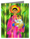 Custom Text Note Card - Our Lady of La Vang by M. McGrath
