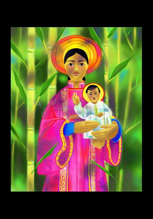 Our Lady of La Vang - Holy Card by Br. Mickey McGrath, OSFS - Trinity Stores