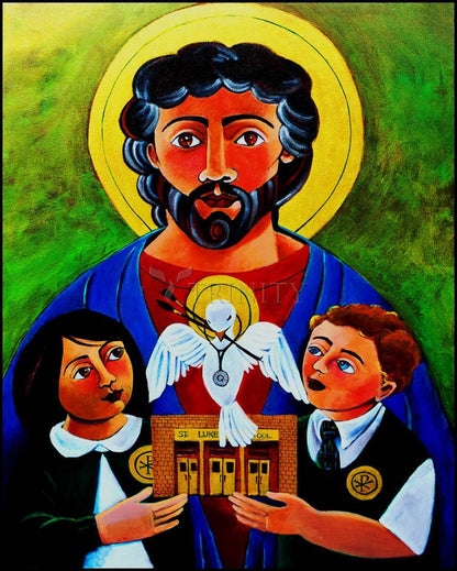 St. Luke the Evangelist - Wood Plaque