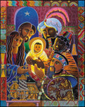 Wood Plaque - Light of the World Nativity by M. McGrath