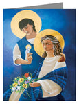 Custom Text Note Card - Madonna and Son by M. McGrath