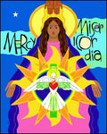 Wood Plaque - Mother of Mercy by M. McGrath