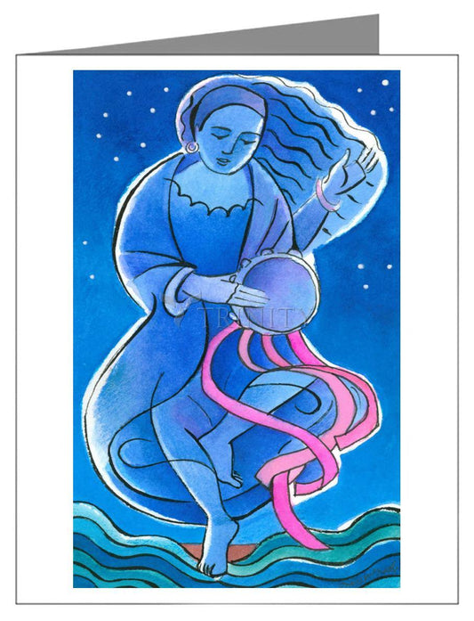 St. Miriam Dancing in Darkness - Note Card Custom Text