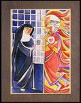 Wood Plaque Premium - St. Margaret Mary Alacoque, Cloister   by M. McGrath