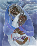 Wood Plaque - Mary, Mother of Sorrows by M. McGrath