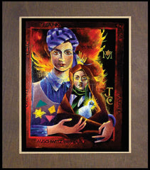 Wood Plaque Premium - Madonna of the Holocaust by M. McGrath