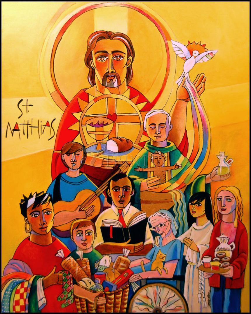 St. Matthias the Apostle - Wood Plaque