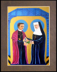 Wood Plaque Premium - Sts. John Neumann and Katharine Drexel by M. McGrath